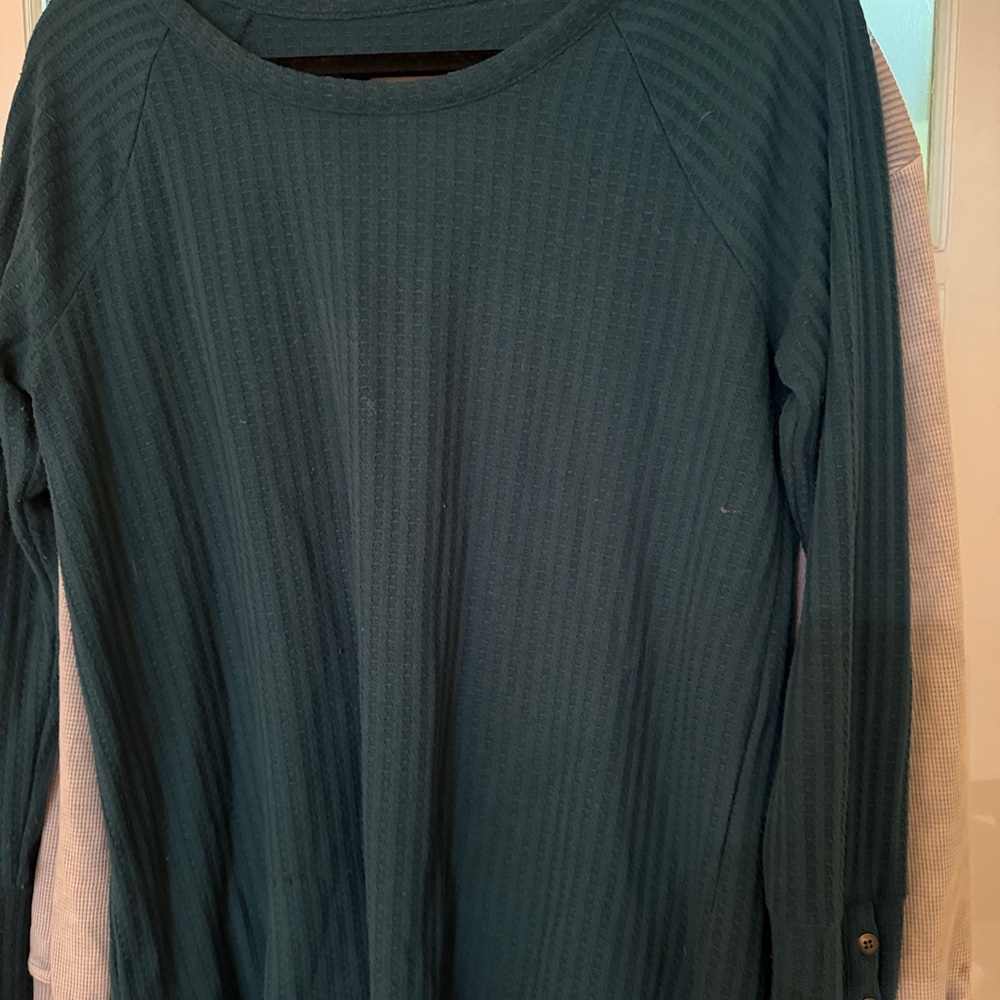 Dark Green Long Sleeve Top